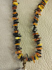 Exquisite Aegirine and Baltic Amber Necklace - Bronze-Wrapped African Microcline