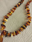 Elegant Baltic Amber Necklace - Mixed Amber Beads with Sterling Silver