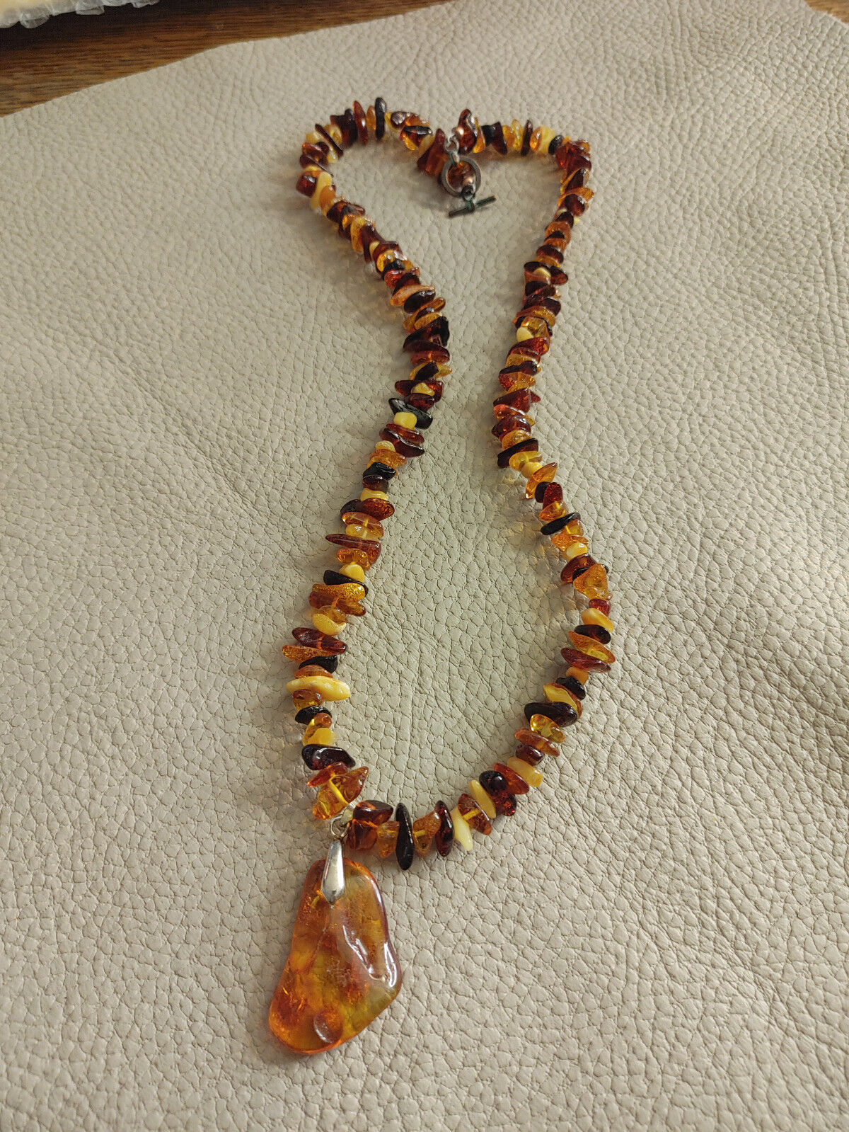 Elegant Baltic Amber Necklace - Mixed Amber Beads with Sterling Silver